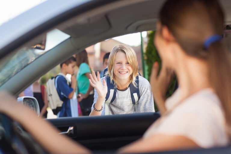 school drop-off and pick-up